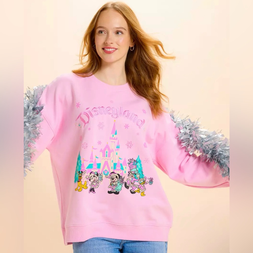 Disney Holiday Pullover Sweatshirt For Women Disneyland Park Exclusive